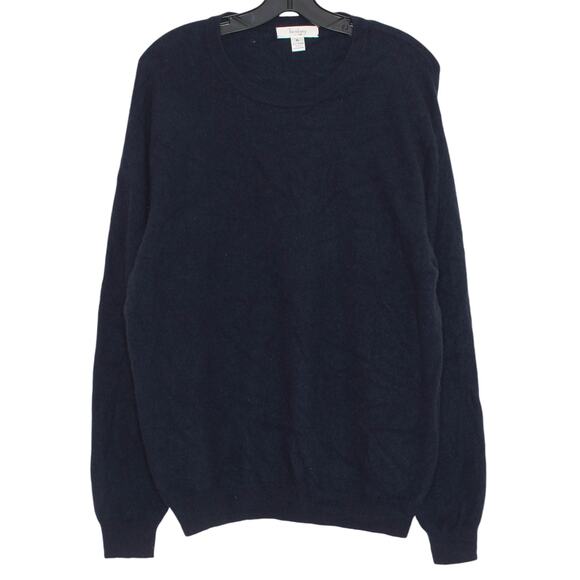 Turnbury Mens Sweater Cashmere Quiet Luxury Old Money Minimalist Classic Blue XL - Picture 1 of 6